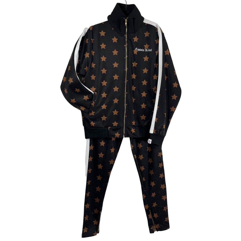 Captain Rebel Black Star Track Suit Set  Size Large‎